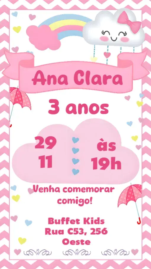 Convite Chuva de Amor