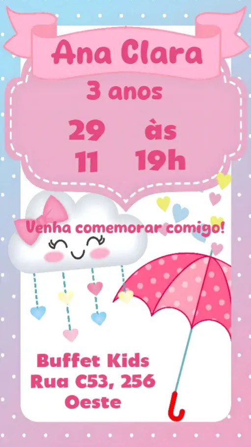 Convite Chuva de Amor