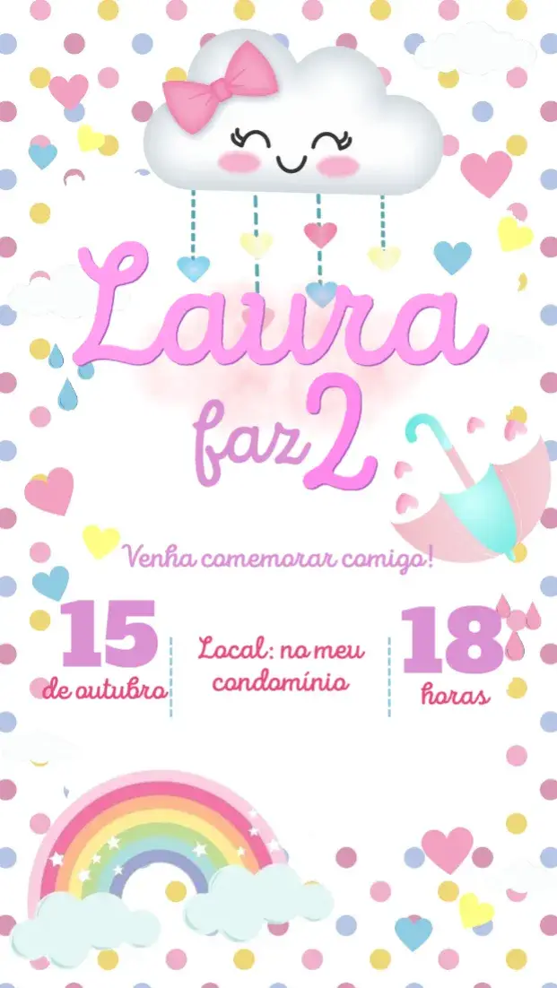 Convite chuva de amor