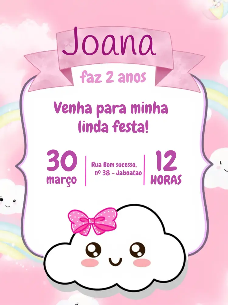 Convite Chuva De Amor