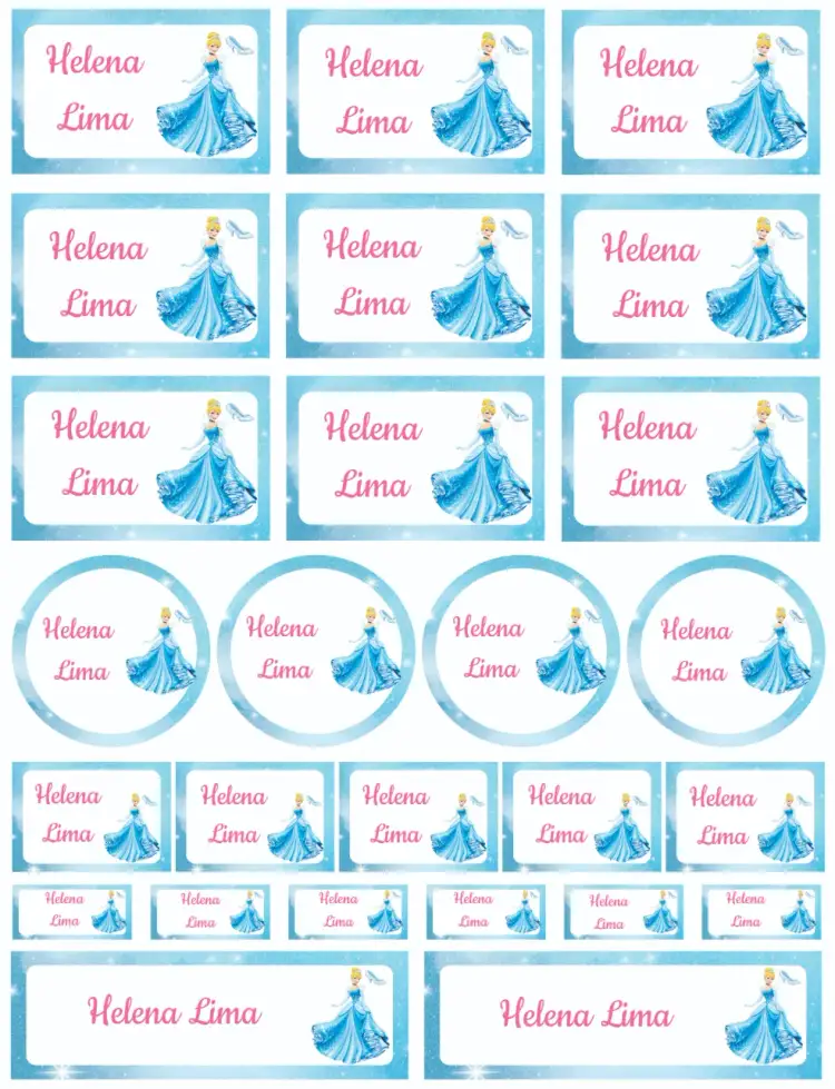 Convite Cinderela – tema Cartão mágico, contos de fadas, pastel, delicado, infantil