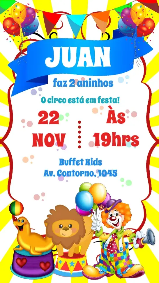 Convite Circo