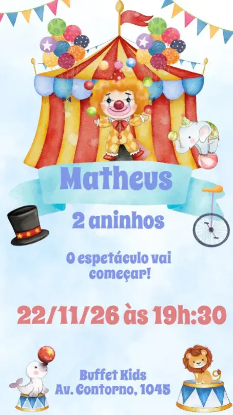 Circus invitation