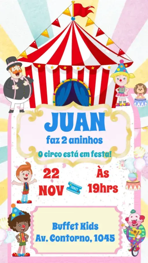 Convite Circo do Mundo Bita