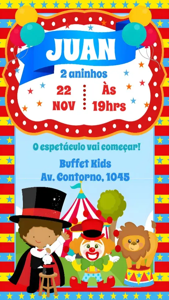 Convite Circo Mágico