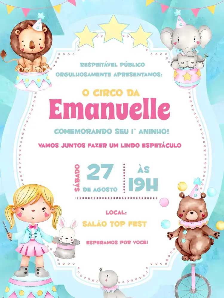 Circo Rosa Infantil