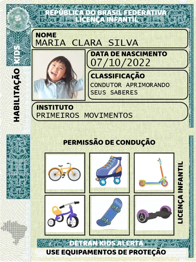 Convite Cnh Infantil Com Foto Carteira – tema Aniversário Infantil colorido, divertido, temático, moderno, infantil