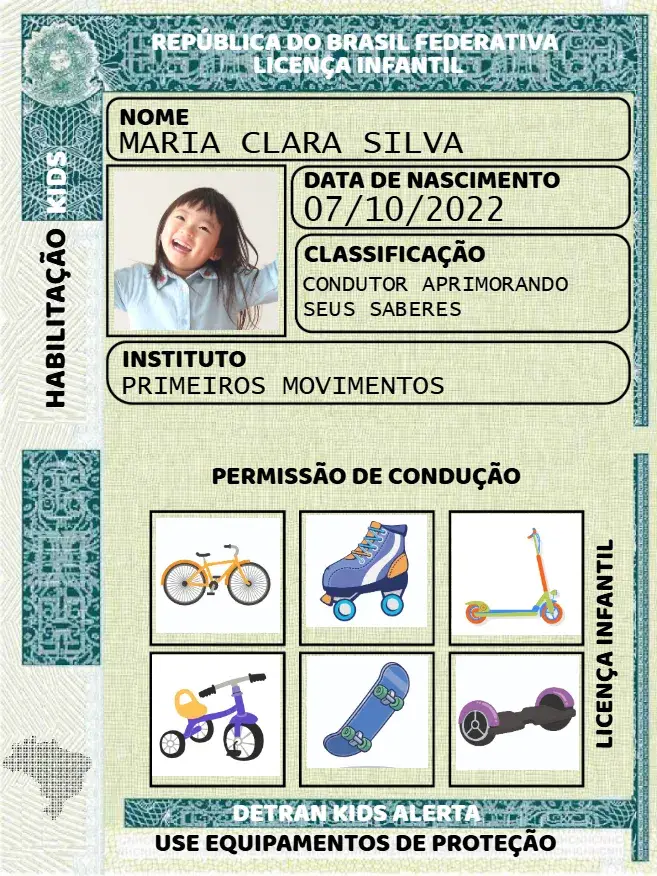 Convite Cnh Infantil Com Foto Carteira