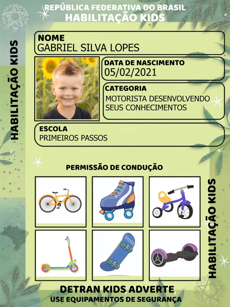Convite Cnh Infantil Com Foto Recurso