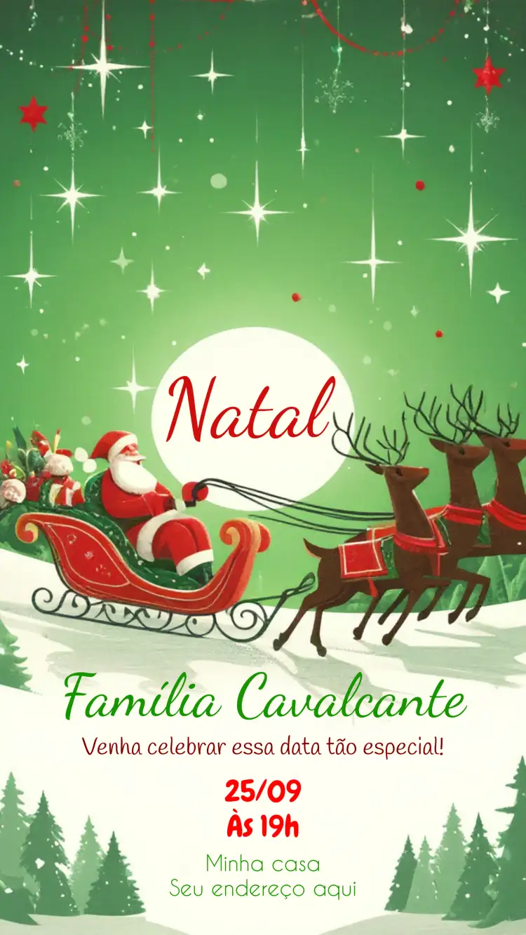Convite Confraternização De Natal Papai – tema Datas Comemorativas vermelho vibrante, estilo natalino, elementos gráficos de natal, festivo, aconchegante, ilustrações de Papai Noel