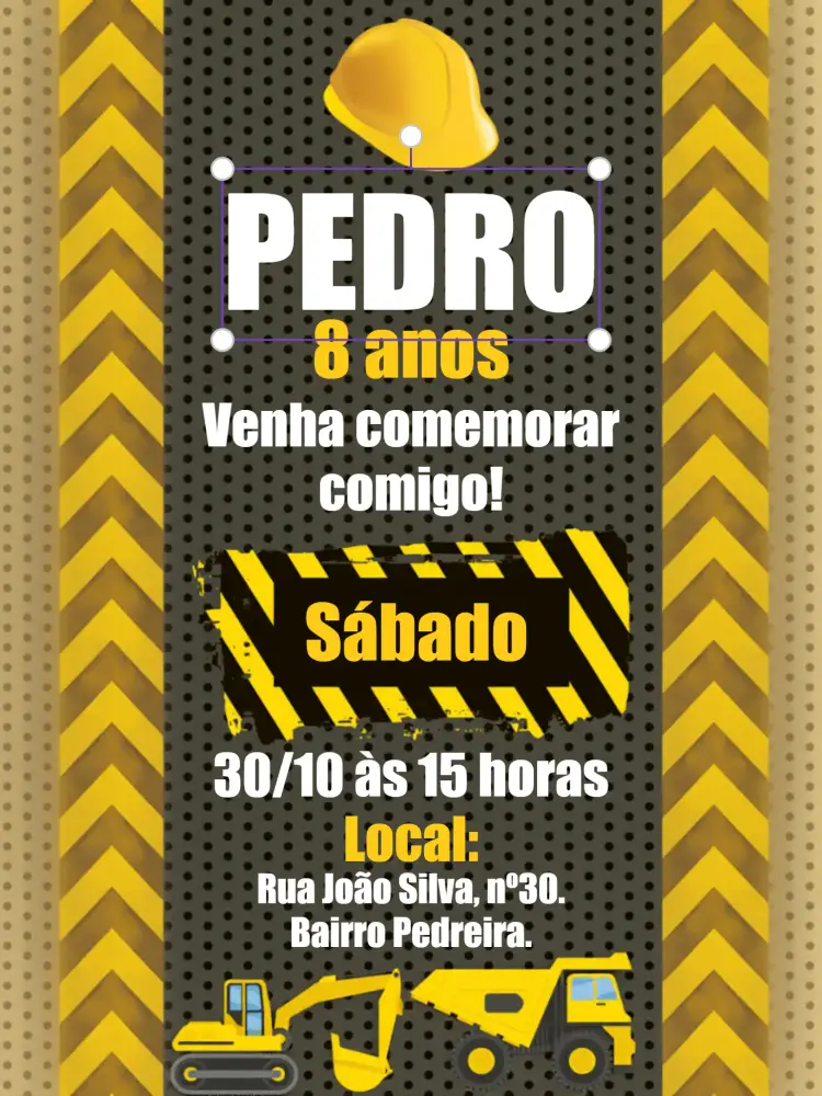 Convite Construção Arquiteto