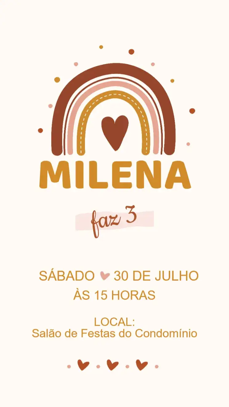Convite Aniversário Arco Iris Boho