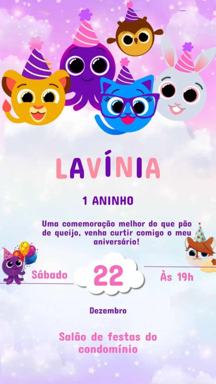 Convite Aniversário BOLOFOFOS
