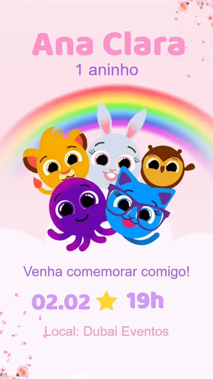 Convite Aniversário Bolofofos