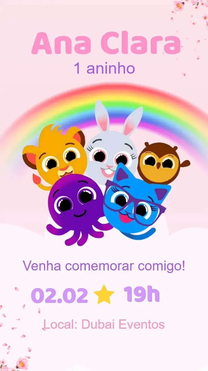 Convite Aniversário Bolofofos