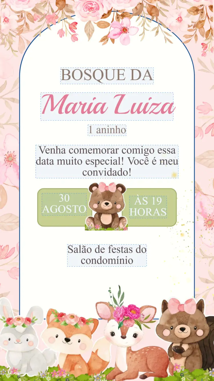 Convite Aniversário Bosque Encantado