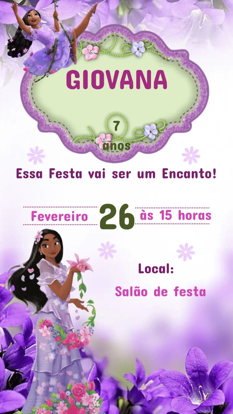 Convite Aniversário Encanto