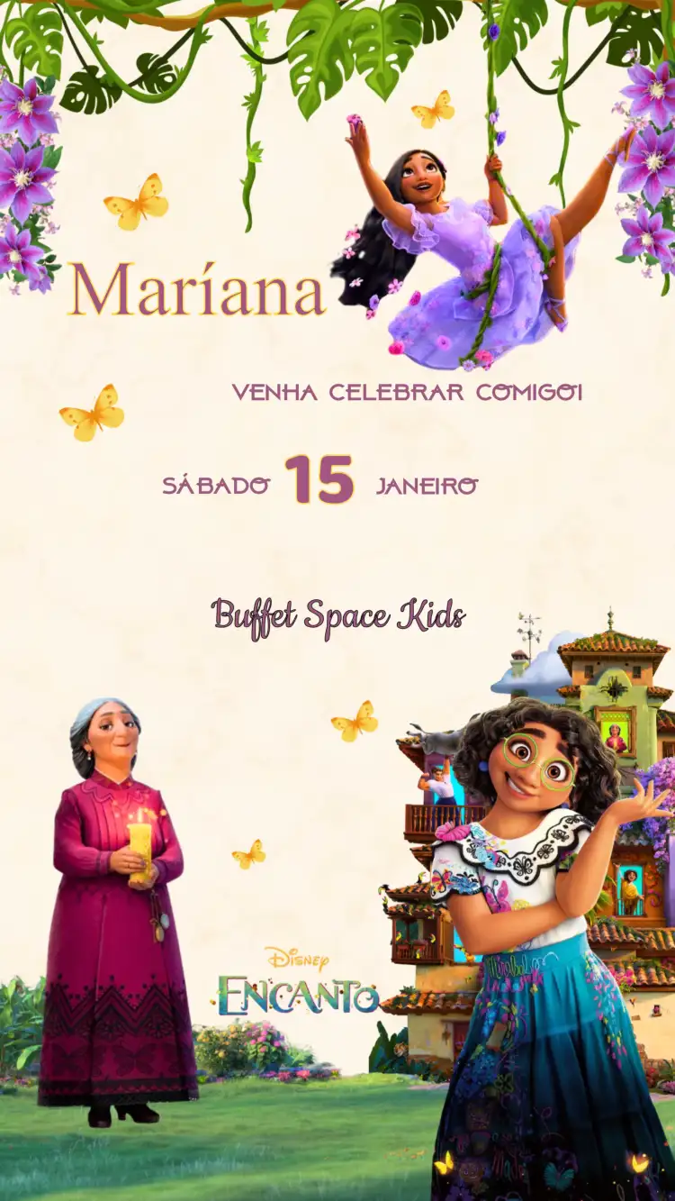 Convite Aniversário Encanto Disney