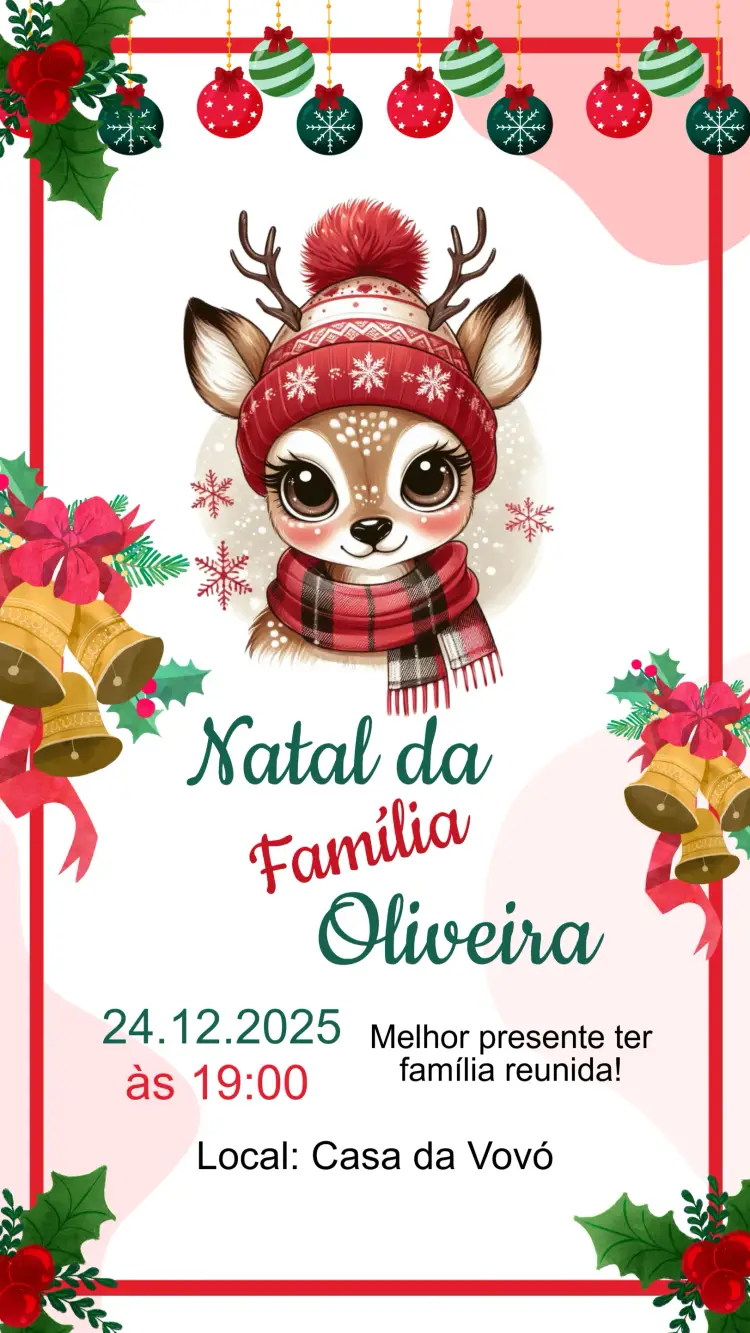 Convite Aniversário Festa de Natal