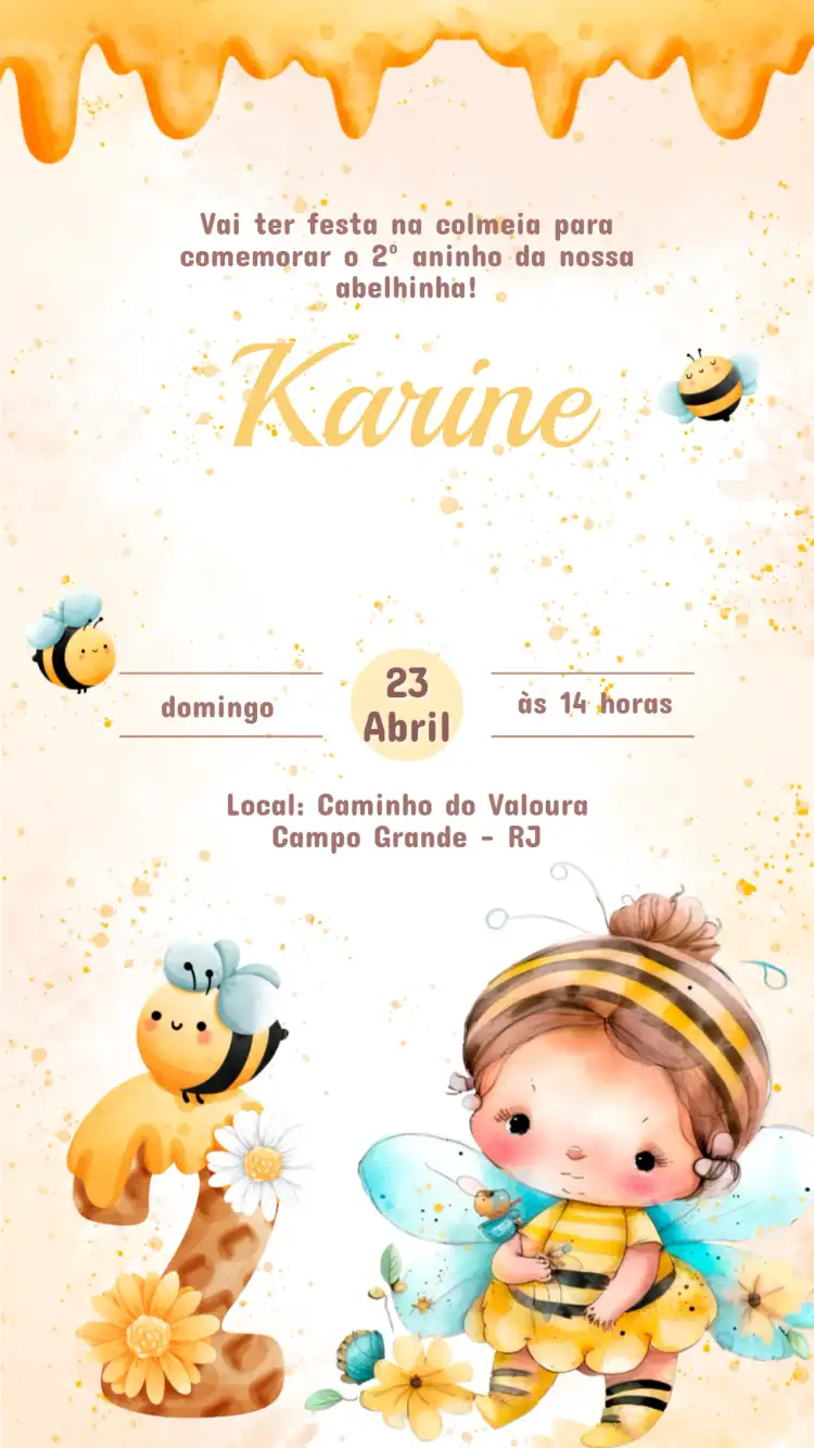 Invitation Children's Birthday BEE