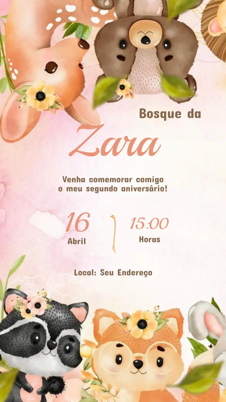 Children's Birthday Invitation Enchanted Forest