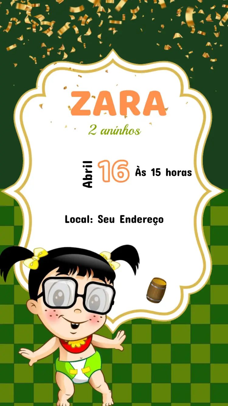 Children's Birthday Invitation Chaves