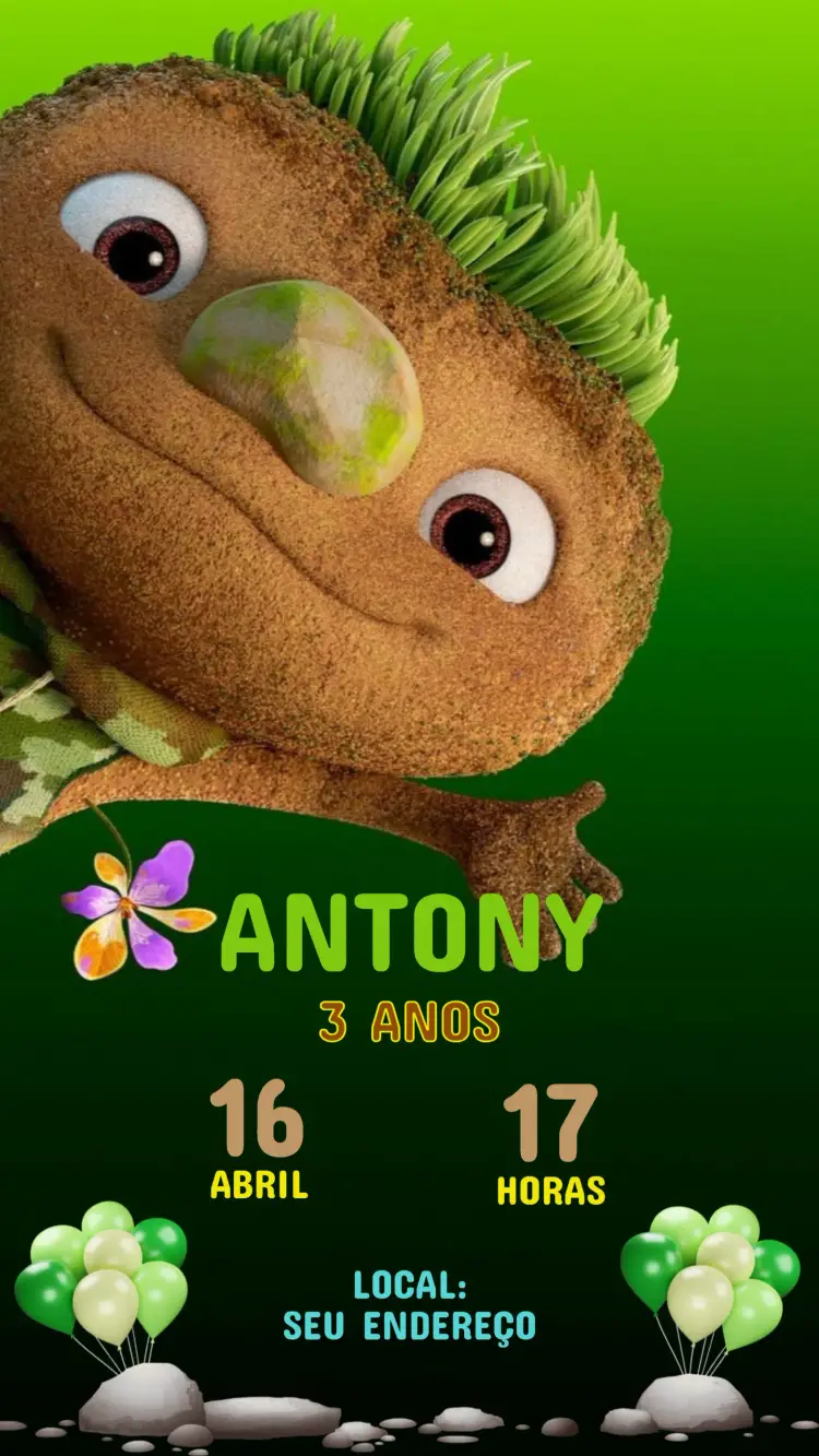 Convite Aniversário Infantil Elementos