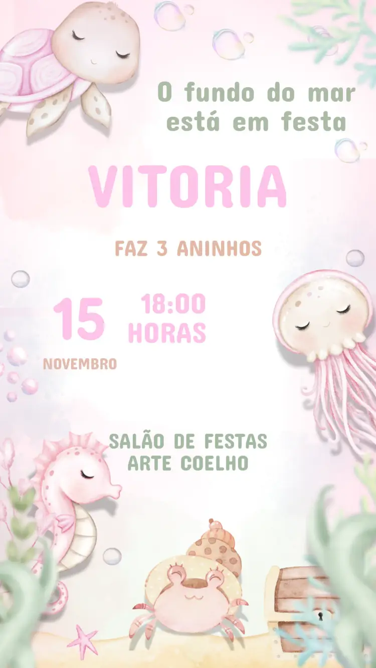 Under the Sea Kids Birthday Invitation
