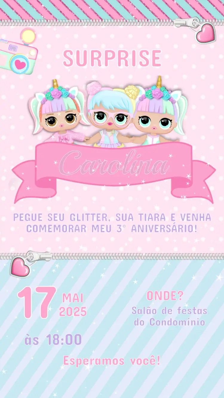Children's Birthday Invitation Lol