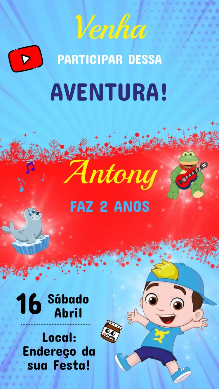 Invitación Cumpleaños Infantil Lucas Neto
