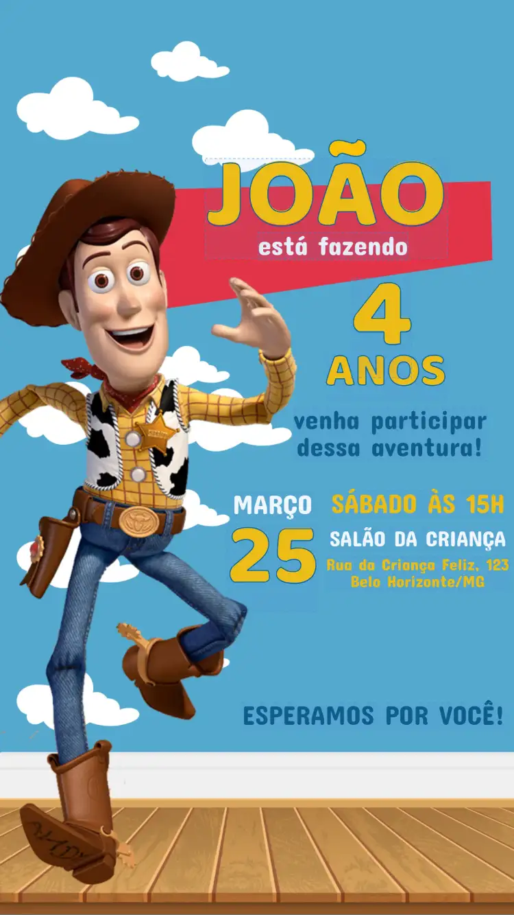 Invitación Cumpleaños Infantil TOY STORY