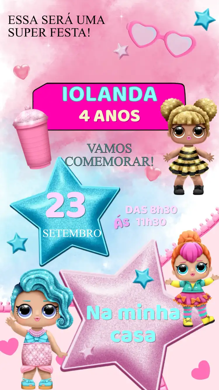 Convite Aniversário Loll