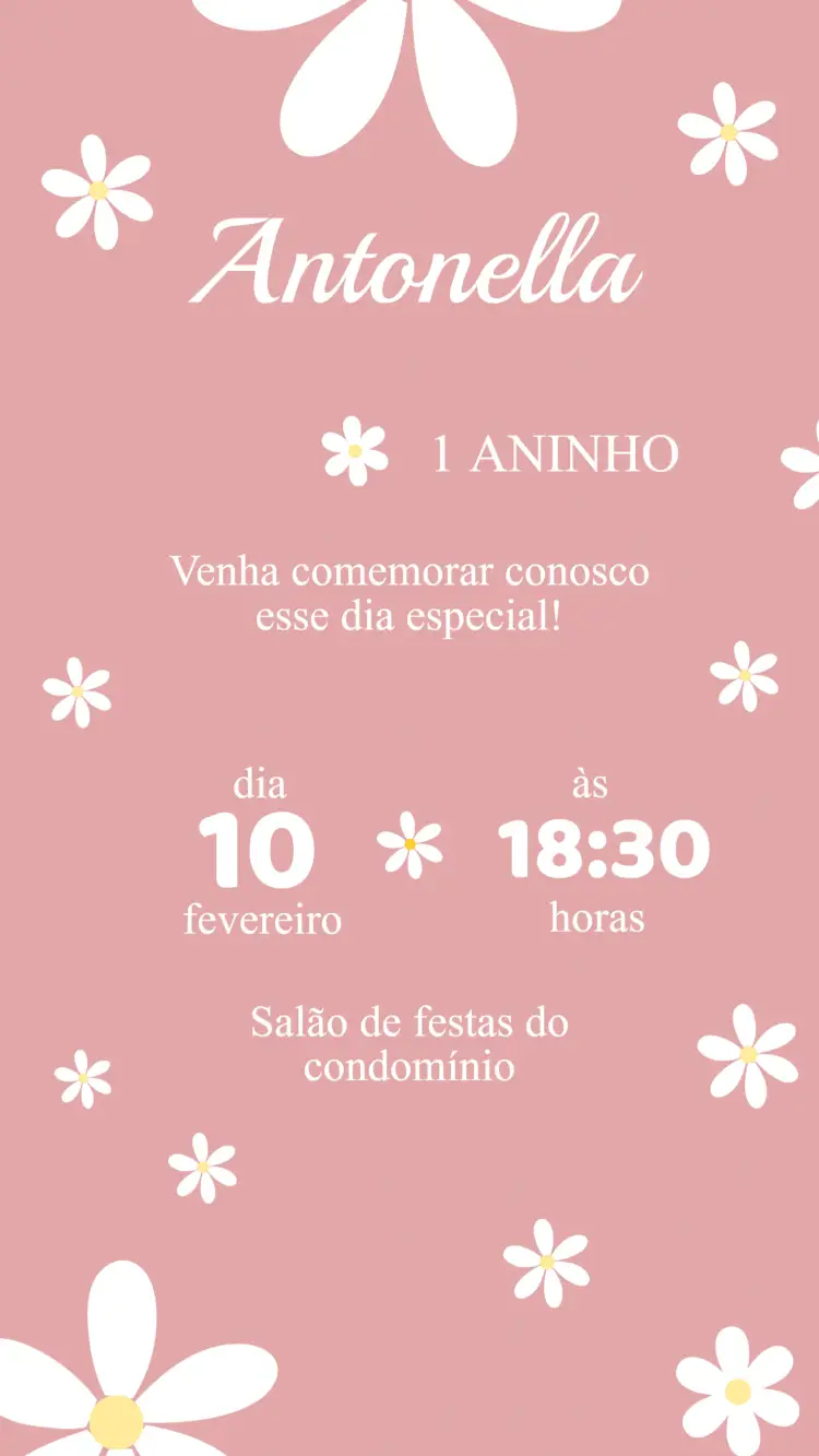 Convite Aniversário Margarida