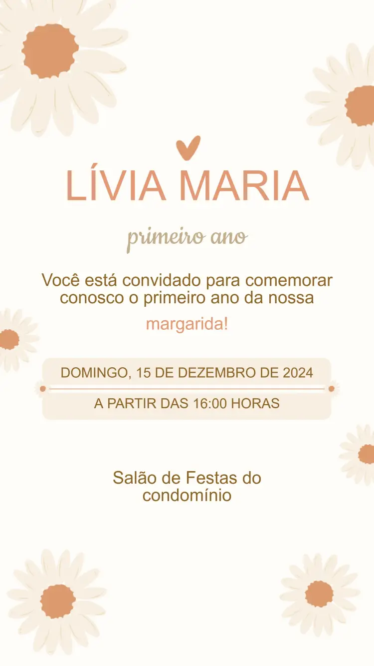 Convite Aniversário Margaridas