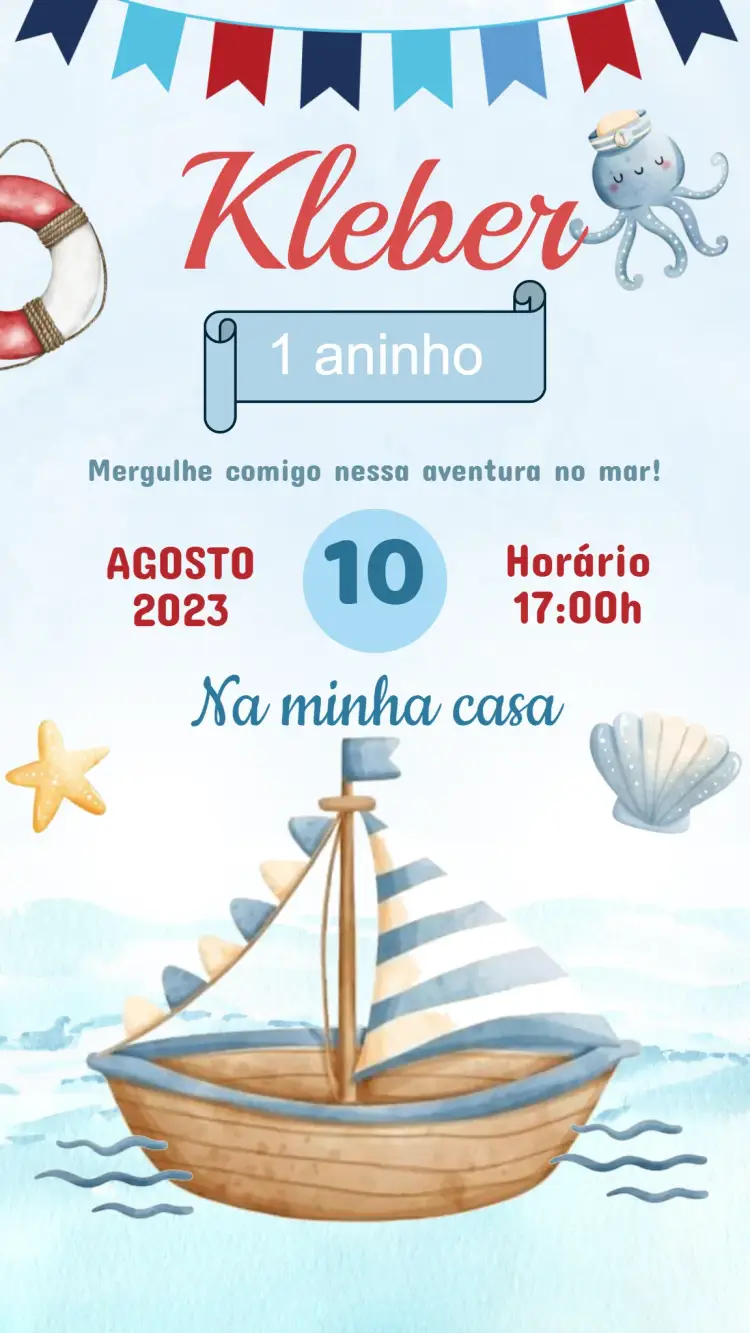 Convite Aniversário Marinheiro
