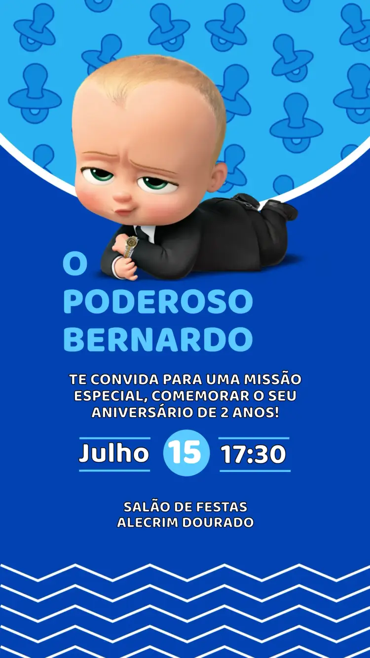 Convite Aniversário O Poderoso Chefinho