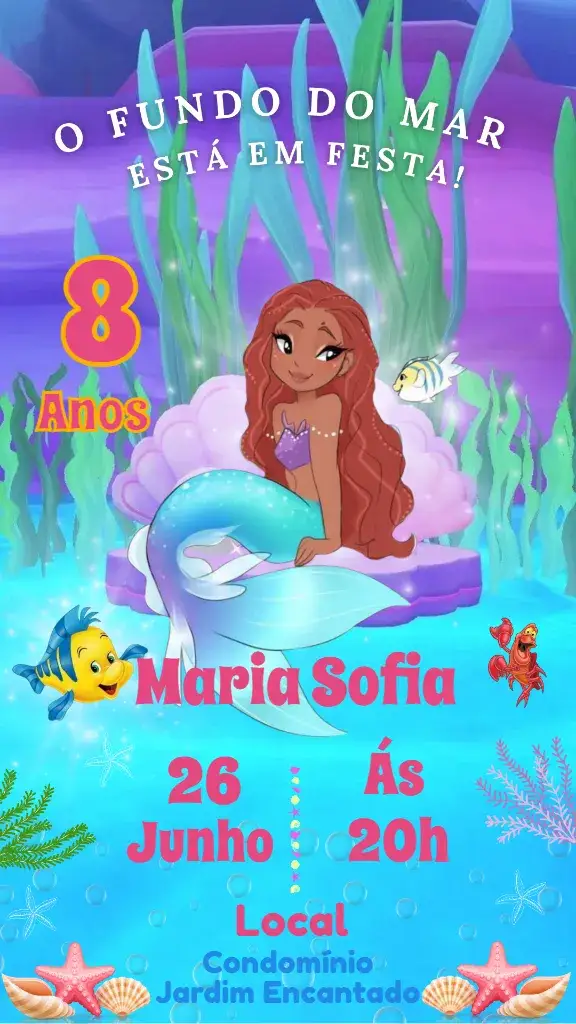 Invitación Invitación de cumpleaños personalizada de Stitch – tema Cumpleaños Infantil colorido, divertido, marino, tropical, animado, ilustración