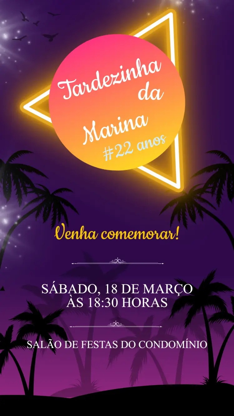 Convite Aniversário Tardezinha