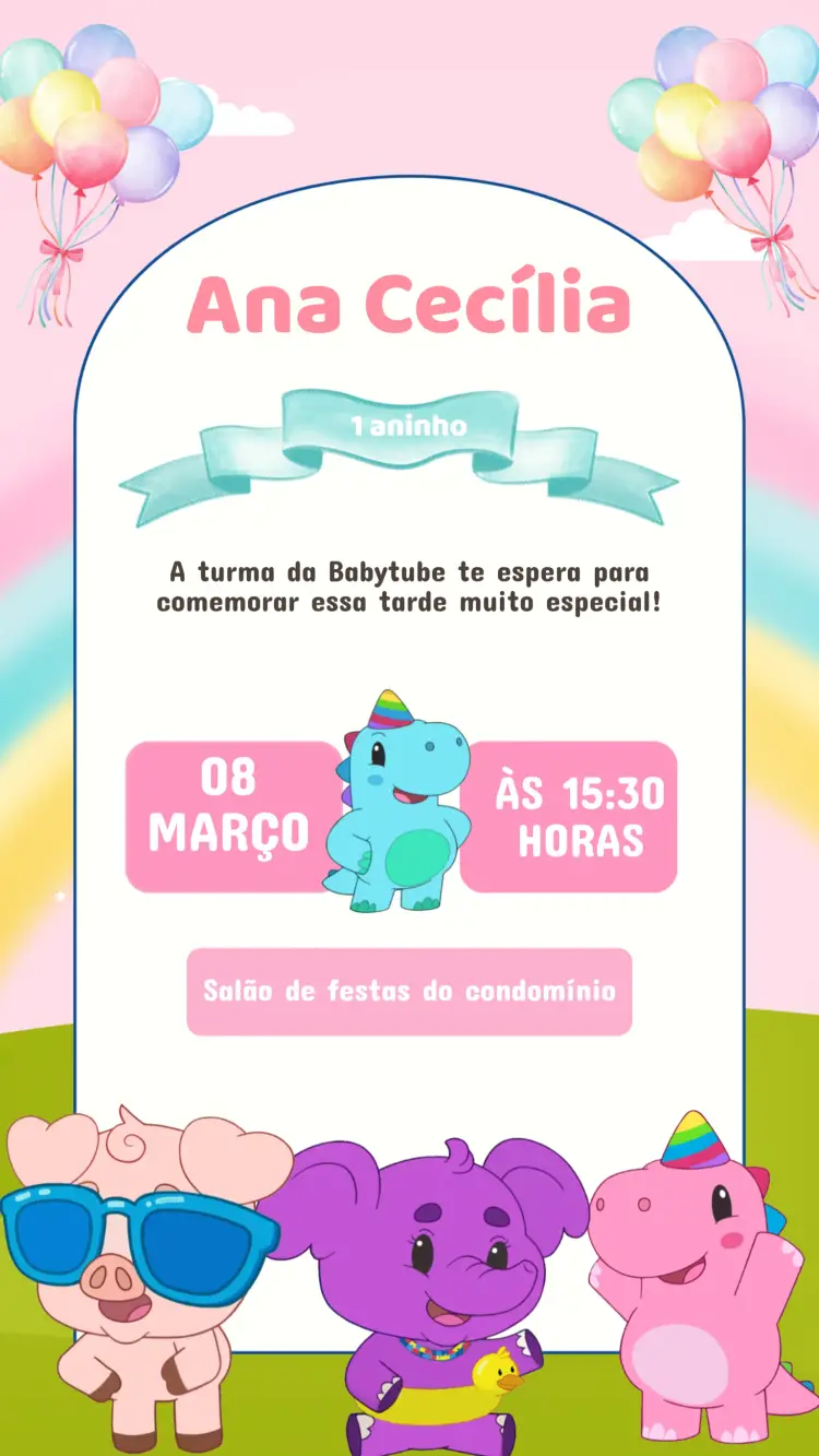 Convite Aniversário Turmatube