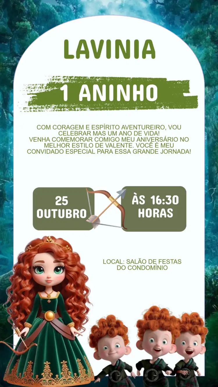 Convite Aniversário Valente Baby