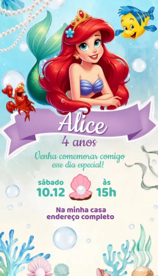 Convite Ariel