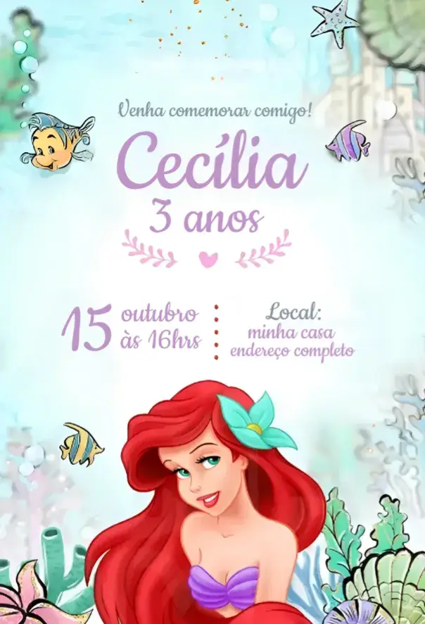 Convite Ariel