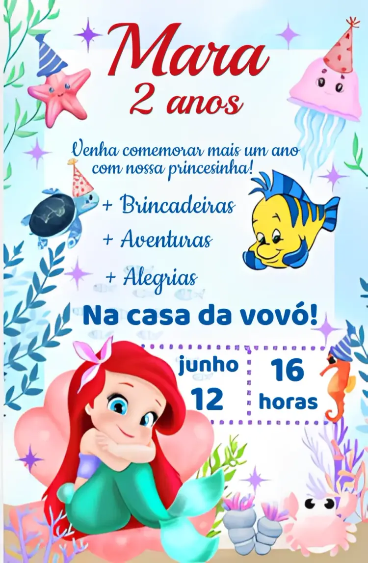 Invite Ariel Digital Invitation editable and customizable