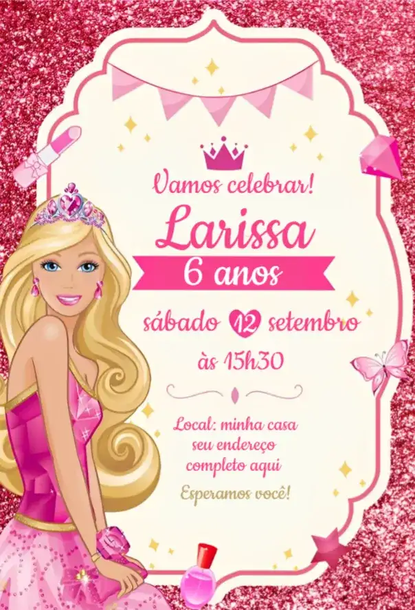 Convite Barbie