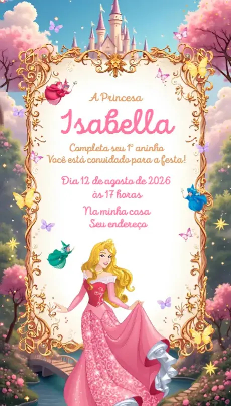 Convite Bela Adormecida