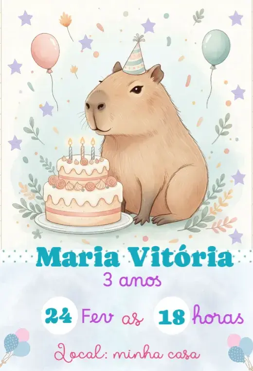 Convite Capivara