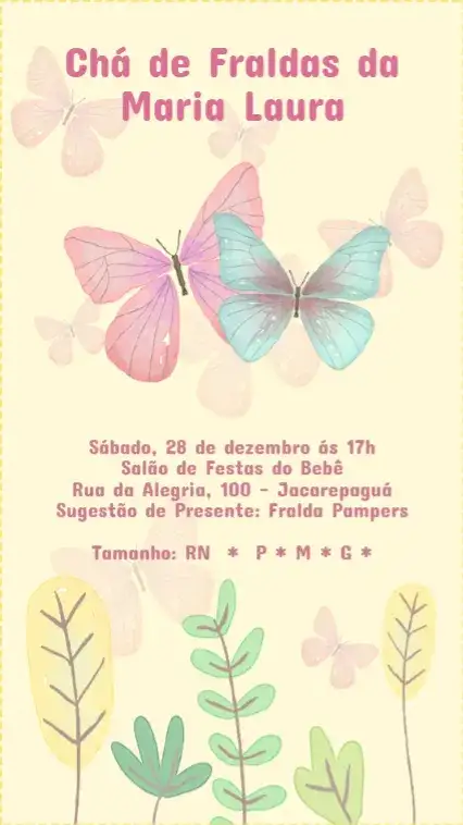 Invitación BABY SHOWER JARDÍN