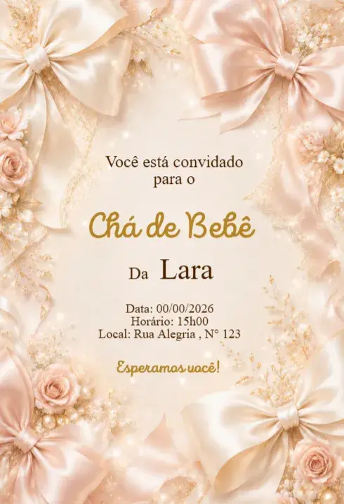 Elegant Rose and Gold Baby Shower Invitation
