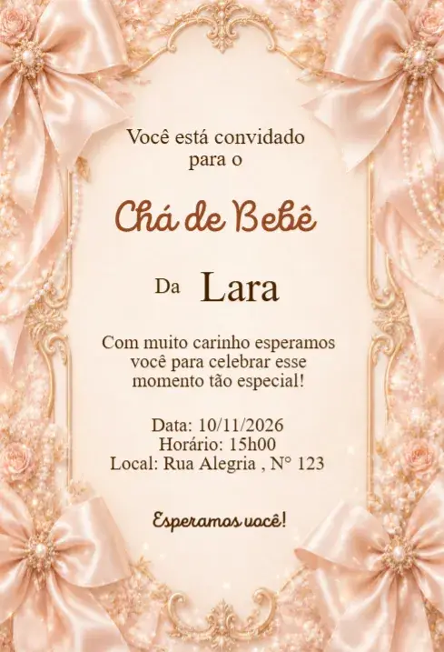 Rose Pearl Elegant Baby Shower Invitation