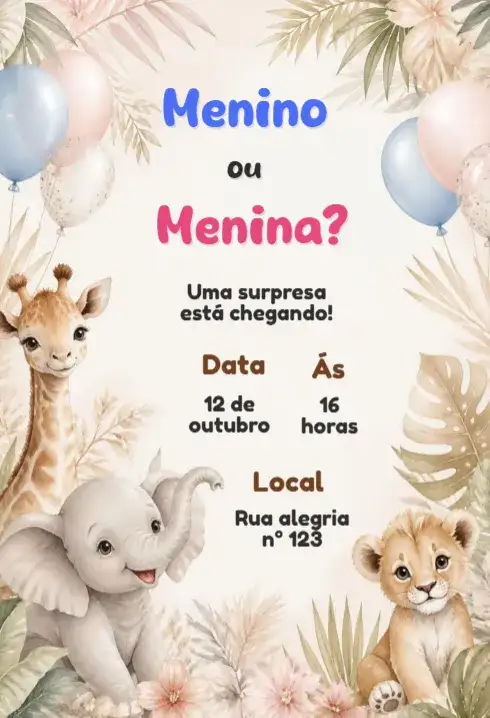 Convite Chá Revelação